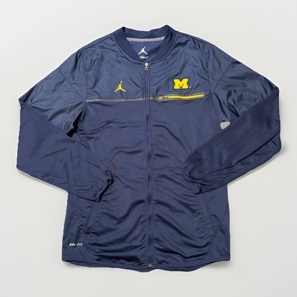 Jordan Michigan Wolverines 1/4 Zip Pullover Men's Small Nike Air Navy